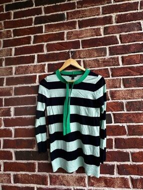 J. Crew Green and Black Sweater - XS